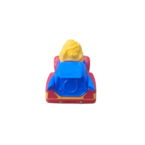 Marvel Super Hero Pull Back Car Captain Marvel 2022 Toy Vehicle 4 Inch Blue Red - Picture 4 of 7